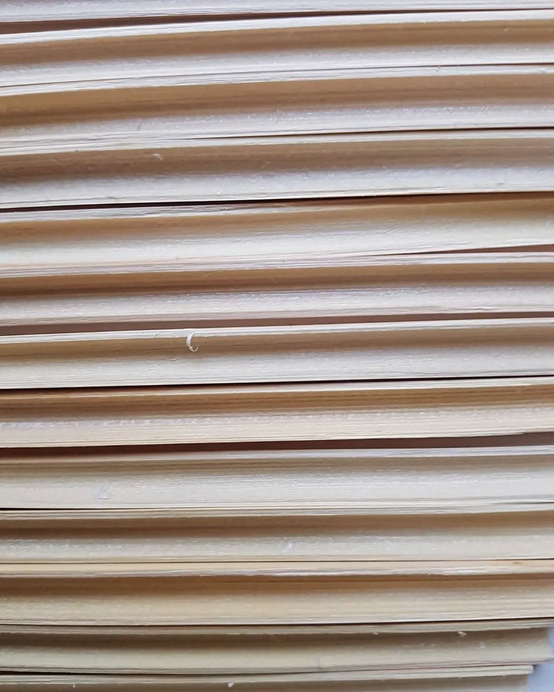 Cane tubes sorted by diameter